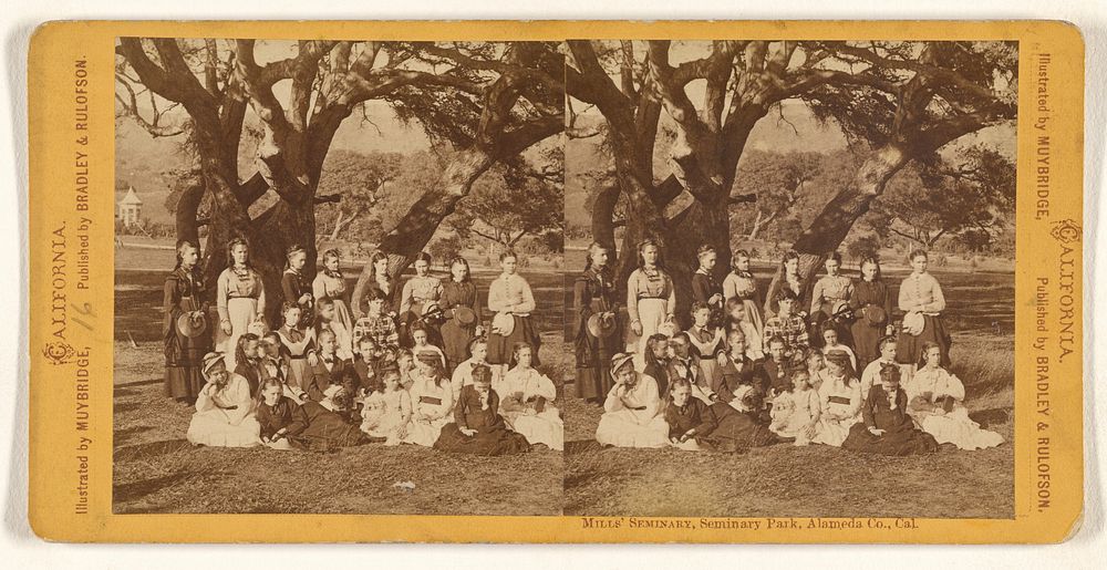 Mills' Seminary, Seminary Park, Alameda Co., Cal. by Eadweard J Muybridge