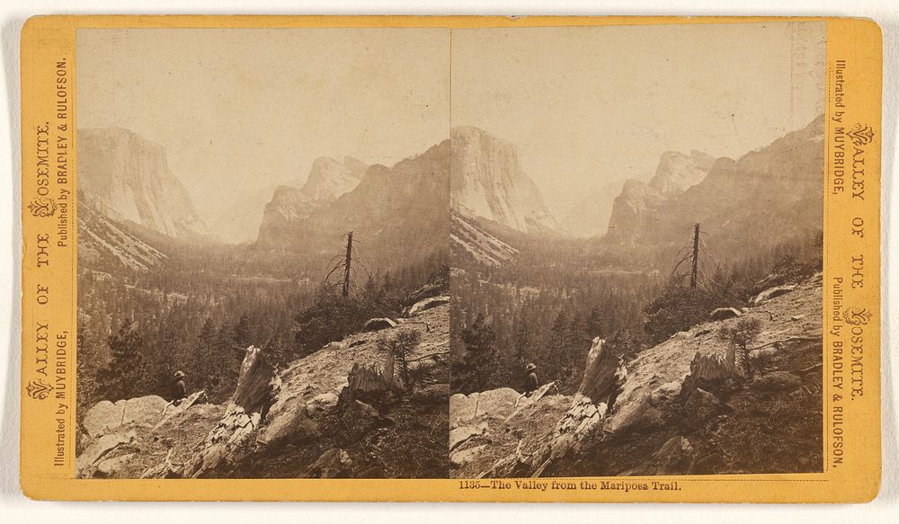 The Valley from the Mariposa Trail. by Eadweard J Muybridge