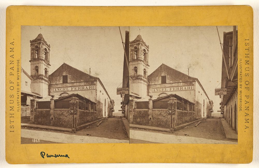 Panama. Ruins of Church of San Juan de Dios. by Eadweard J Muybridge