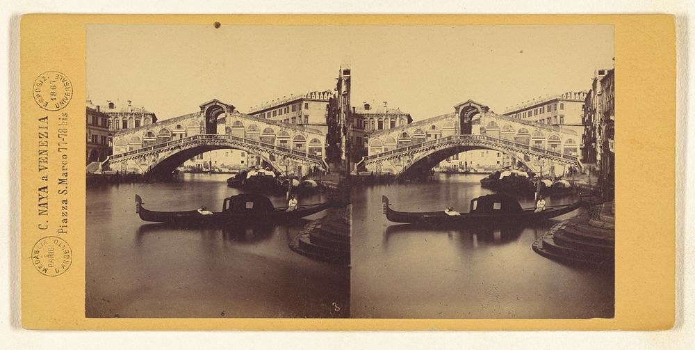 Ponte di rialto, Venezia. by Carlo Naya