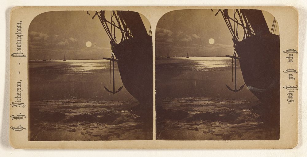 Ice Scenes, Cape Cod, Winter of 1875, Moonlight Views. by G H Nickerson
