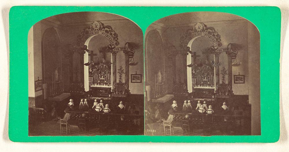 Interior of Church at the Grey Nunnery, Montreal, P.Q. by William Notman