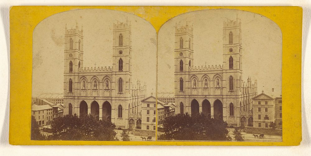 French Cathedral, Quebec. by William Notman