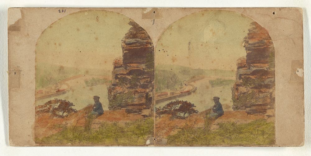 View on the Potomac. No. 2. Pinnacle Mountain, opposite Harper's Ferry. by New York Stereoscopic Company