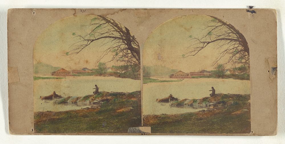 View on the Patapsco River. No. 2. Avelon Iron Works in the distance. by New York Stereoscopic Company