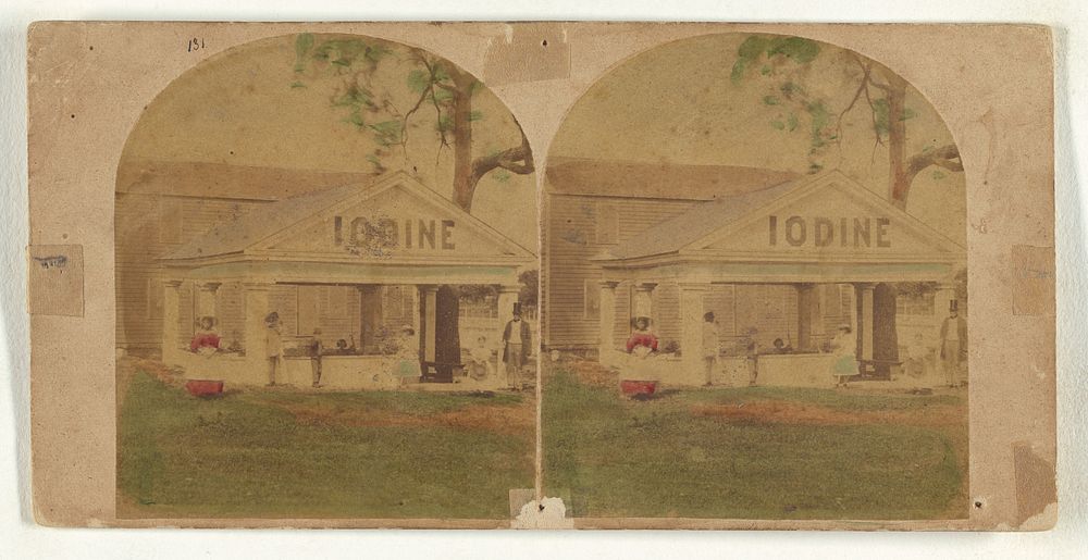 Saratoga Springs. Iodine Spring. by New York Stereoscopic Company
