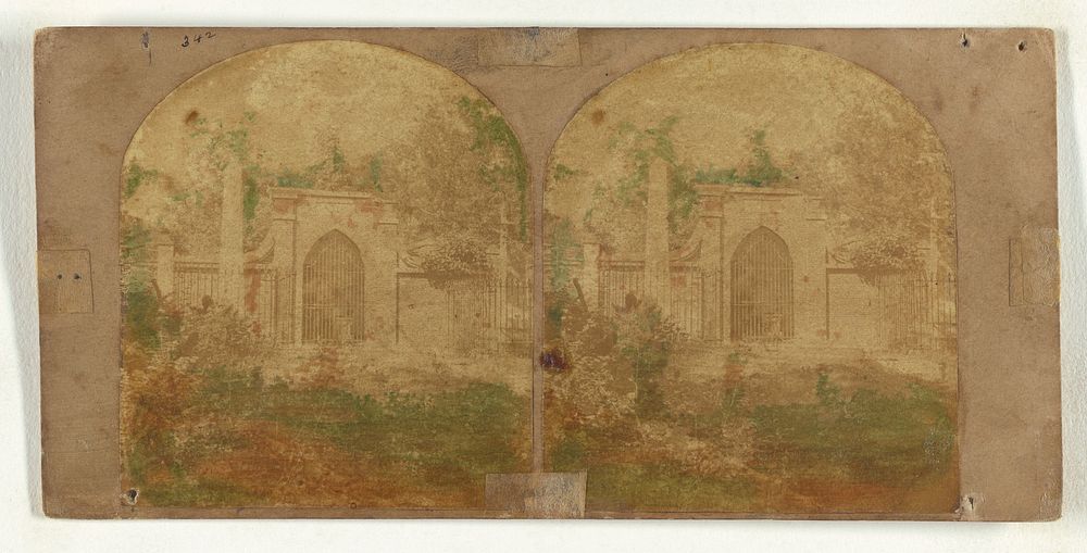 Mount Vernon. The Tomb where repose the mortal remains of Washington. by New York Stereoscopic Company