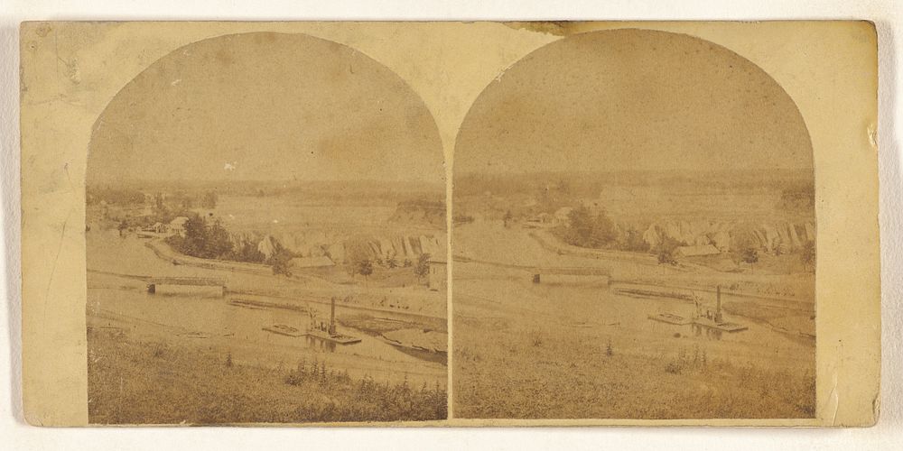 Cohoes Falls, distant view. by New York Stereoscopic Company