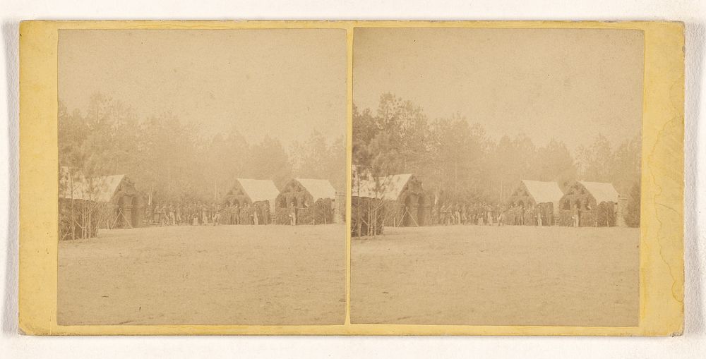 Winter Camp of Detachment 50th N.Y. Vol. Engineers. Group of Officers at Headquaters. Nov., 1864. by Timothy H O Sullivan