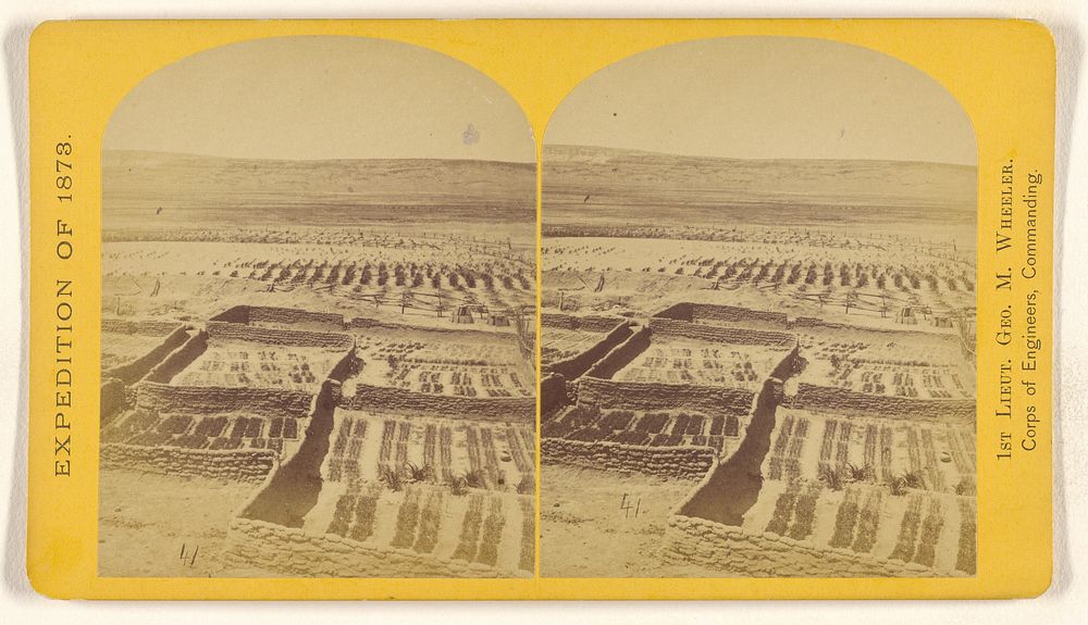 Gardens surrounding the Indian Pueblo of Zuni, in which are raised a variety of vegetables, such as peppers, onions, garlic…