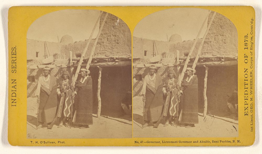 Governor, Lieutenant Governor and Alcalde, Zuni Pueblos, N.M. by Timothy H O Sullivan