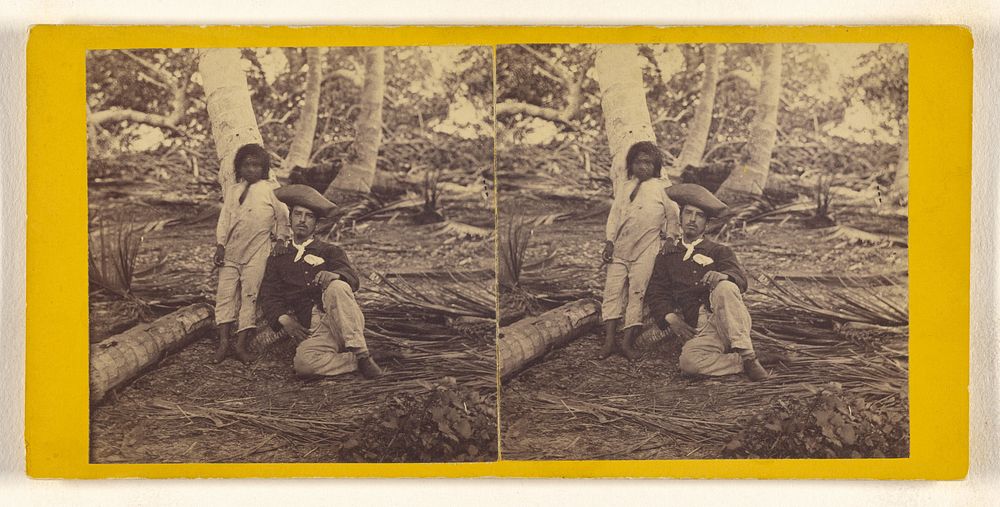Allen and an Indian Boy at San Blas, Darien Expedition by Timothy H O Sullivan