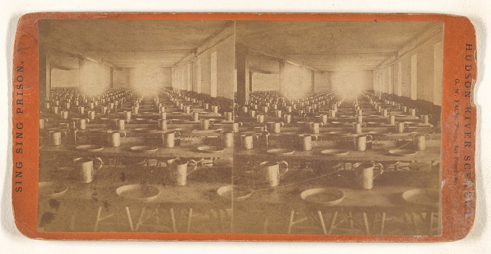 Dining hall, Sing Sing Prison, New York by Gustavus W Pach