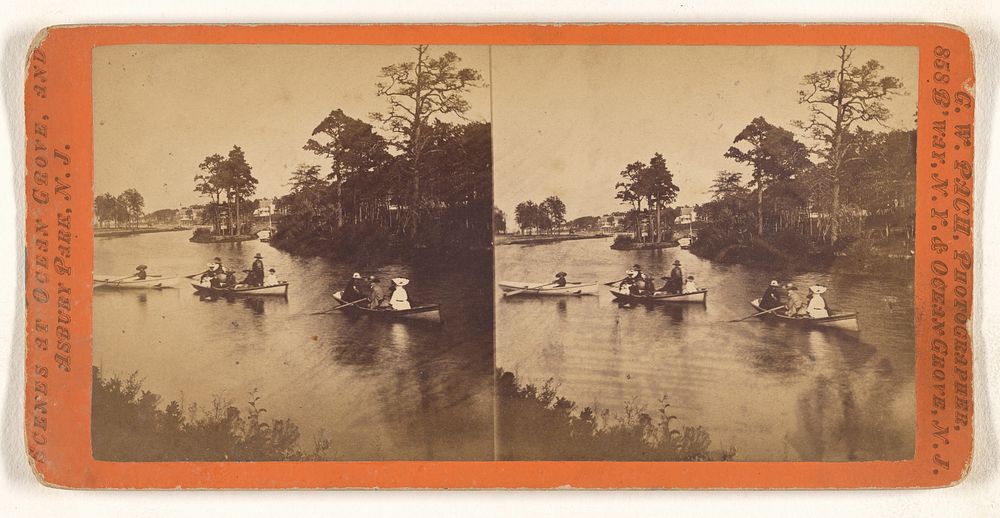 Wesley Lake, Ashbury Park, New Jersey by Gustavus W Pach