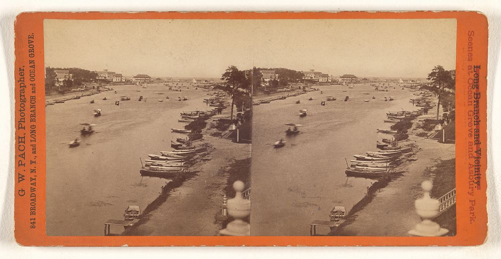 Beach scene at Ocean Grove or Ashbury Park, New Jersey by Gustavus W Pach