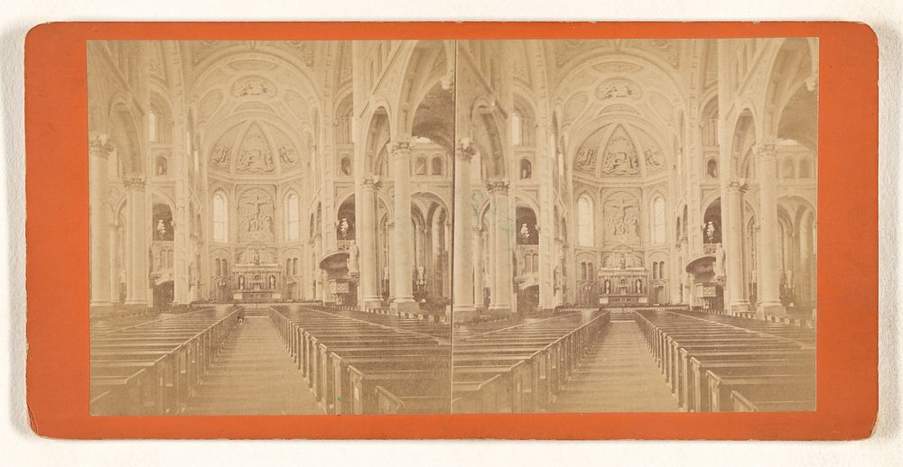 Interior of Jesuit Church, Montreal, Canada by J G Parks