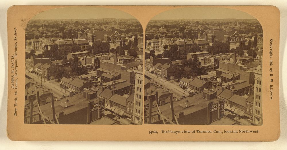 Bird's-eye-view of Toronto, Can., looking Northwest. by Benjamin West Kilburn