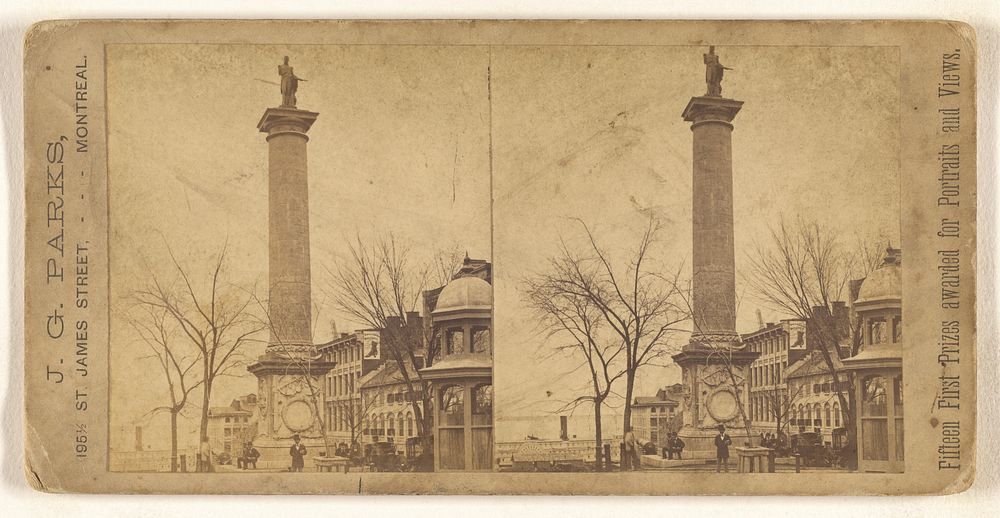 Nelson's Column, Montreal by J G Parks