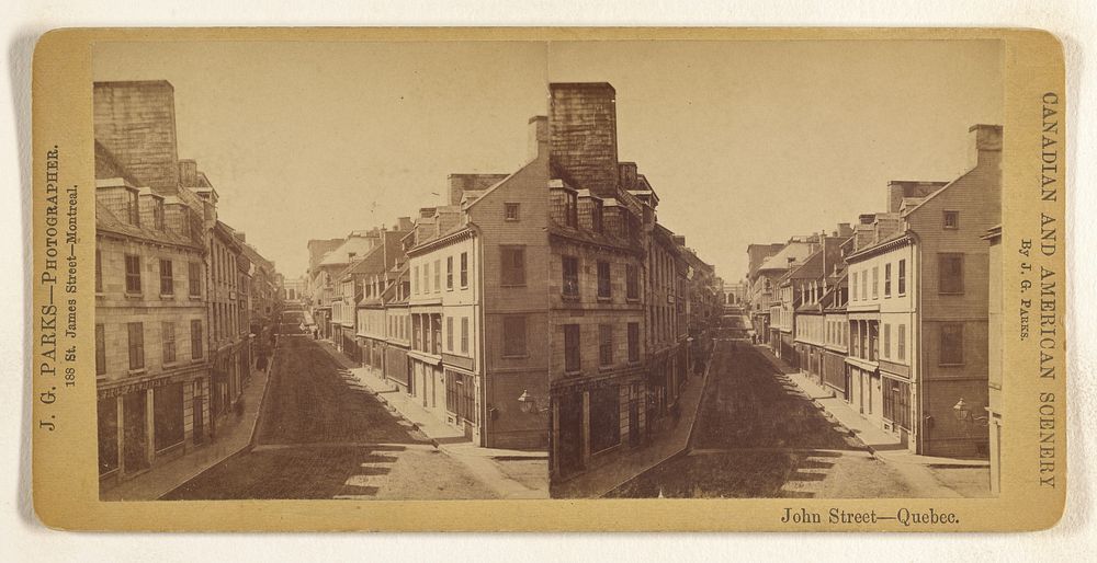 John Street - Quebec. by J G Parks