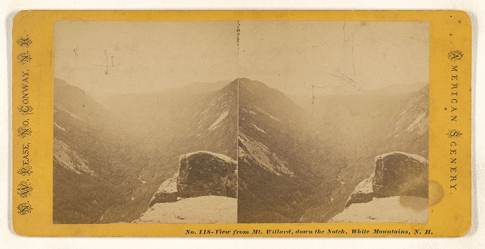 View from Mt. Willard, down the Notch, White Mountains, N.H. by Nathan W Pease