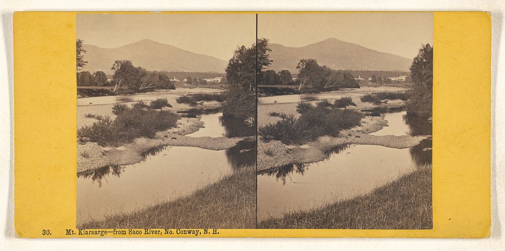 Mt. Kiarsarge [sic] - from Saco River, No. Conway, N.H. by Nathan W Pease