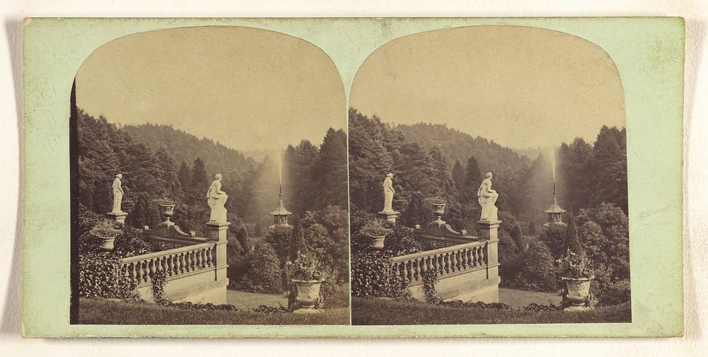Alton Towers - View of the Pagoda, from the Temple. by Helmut Petschler
