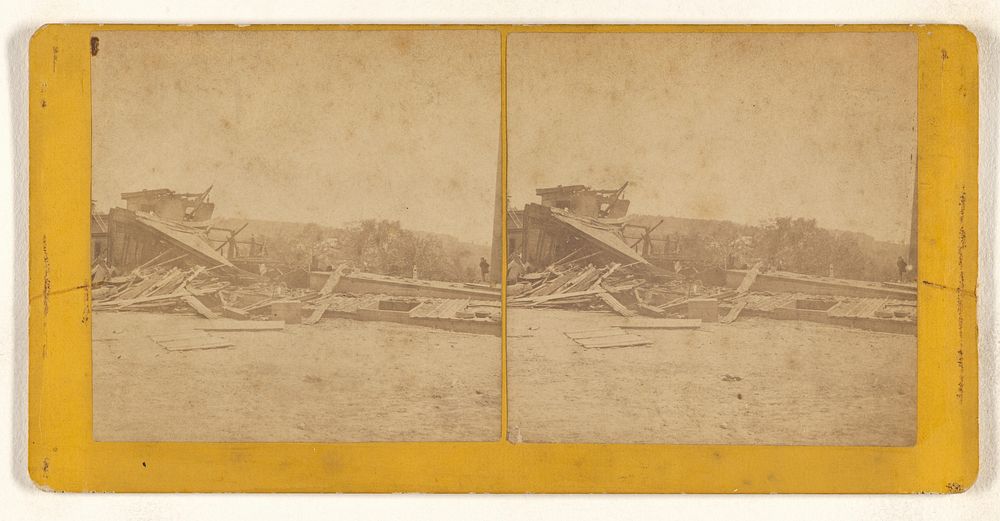 Destroyed building, Franklin, New Hampshire by Benning N Poor