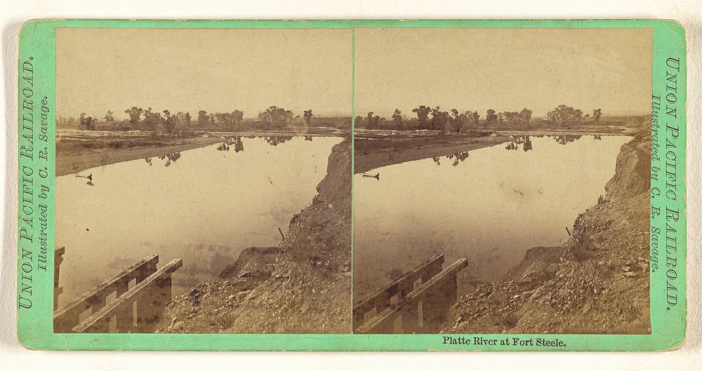 Platte River at Fort Steele. by C R Savage