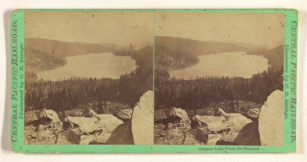 Donner Lake from the Summit. by C R Savage