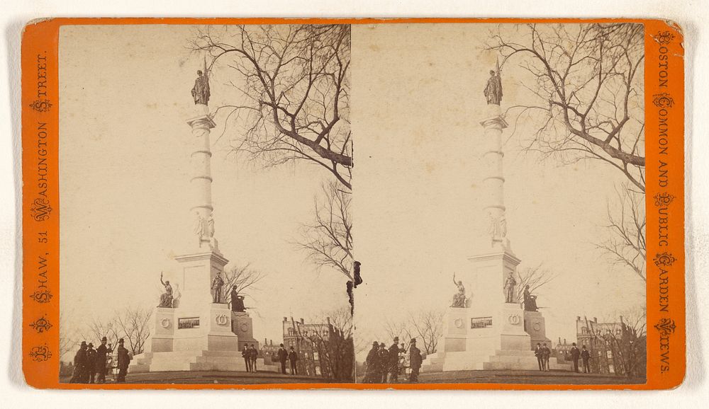Soldiers Monument, Boston Common, Boston, Mass. by L D Shaw