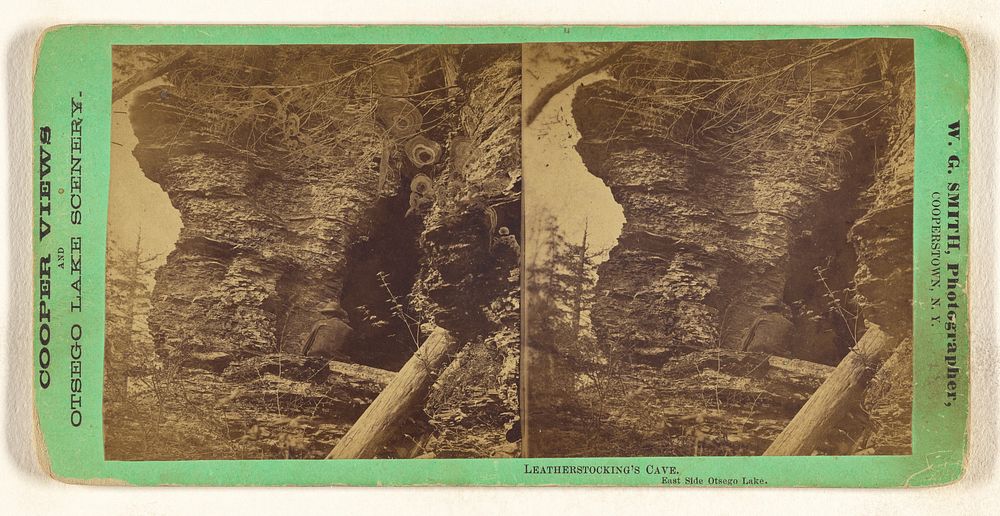 Leatherstocking's Cave. East Side Otsego lake. by Washington George Smith