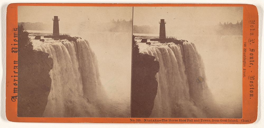 Niagara - The Horse Shoe Fall and Tower, from Goat Island. (Inst.) by John P Soule