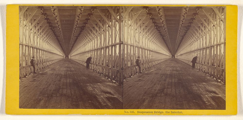 Suspension Bridge, the Interior. by John P Soule