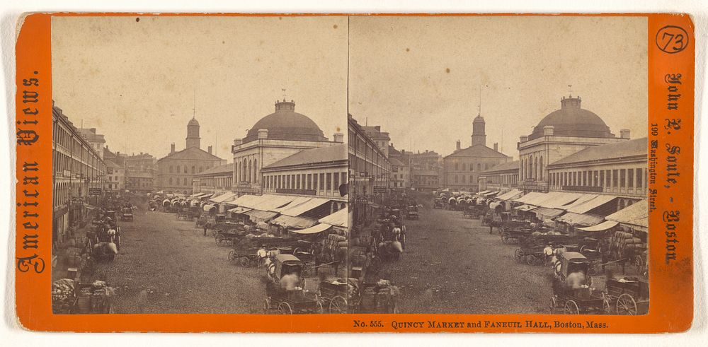 Quincy Market and Faneuil Hall, Boston, Mass. by John P Soule