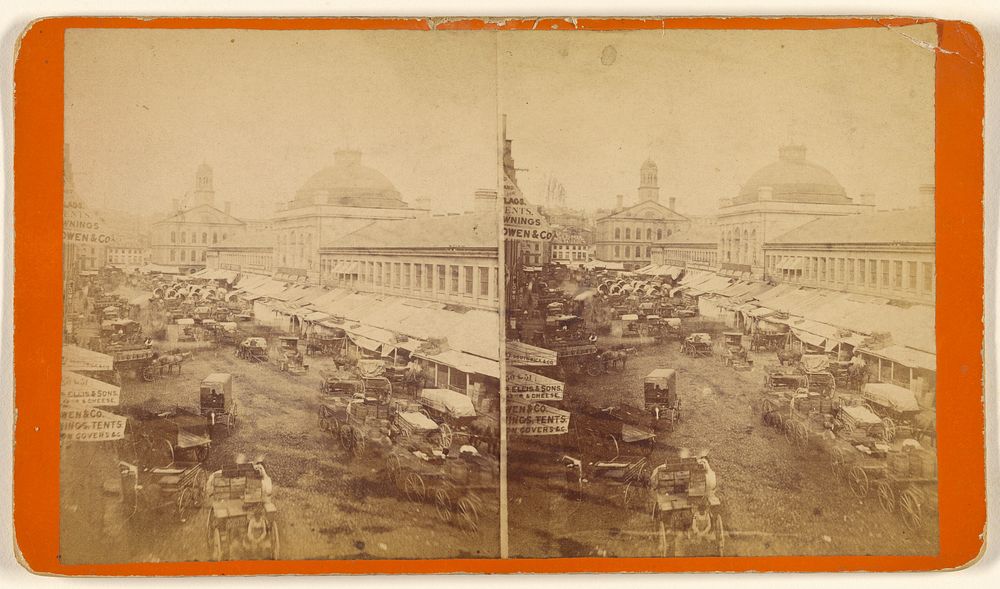 Faneuil Hall and Quincy Markets. by Evans and Soule