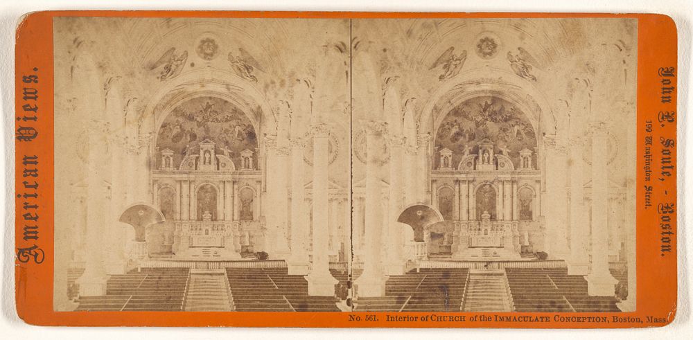 Interior of Church of the Immaculate Conception, Boston, Mass. by John P Soule