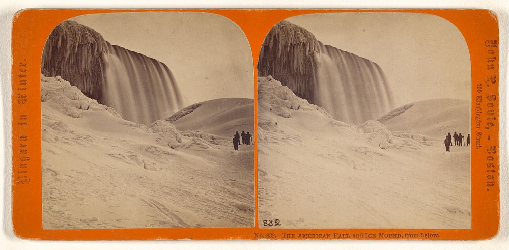 The American Fall and Ice Mound, from below. by John P Soule