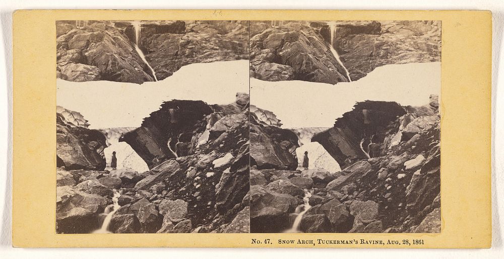 Snow Arch, Tcukerman's Ravine, Aug. 28, 1861 by John P Soule