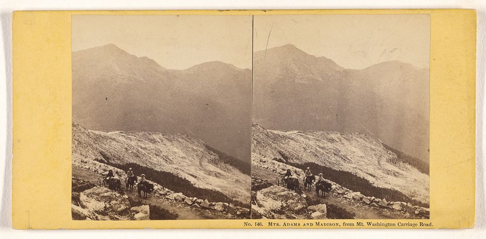 Mts. Adams and Madison, from Mt. Washington Carriage Road. by John P Soule