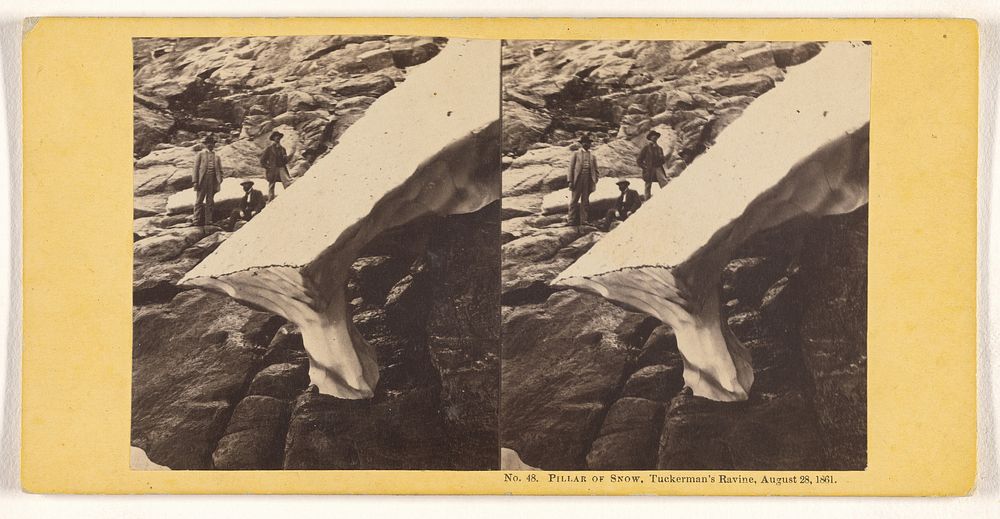 Pillar of Snow, Tuckerman's Ravine, August 28, 1861 by John P Soule