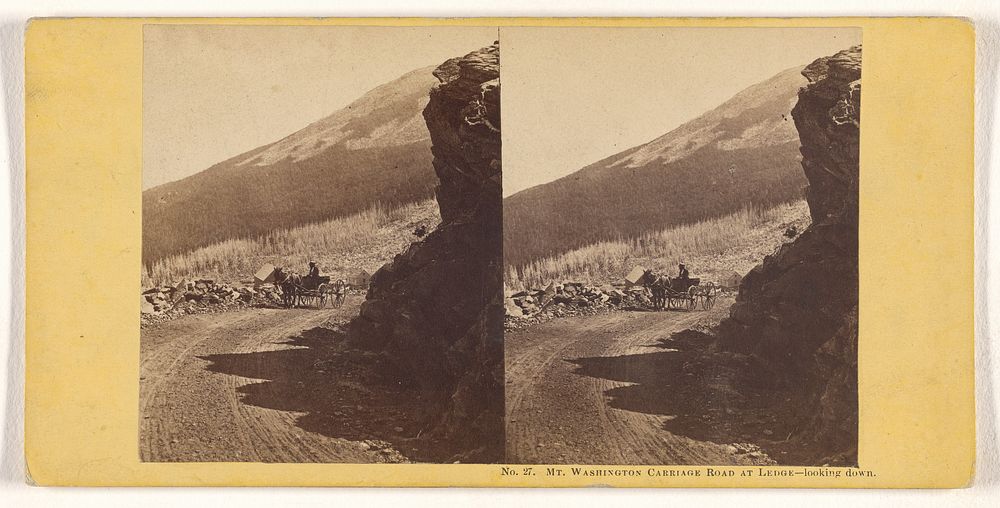 Mt. Washington Carriage Road at Ledge - looking down. by John P Soule