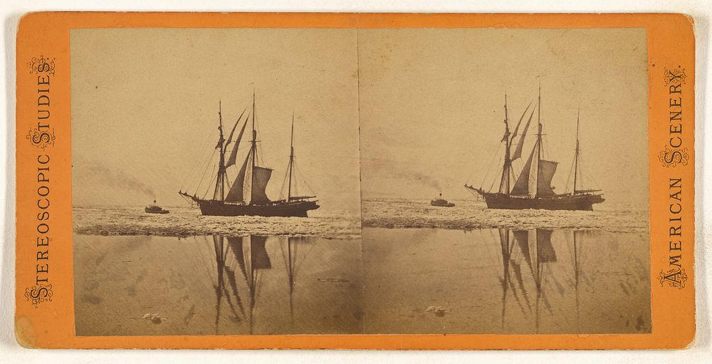 Schooner and tug boat on Lake Erie