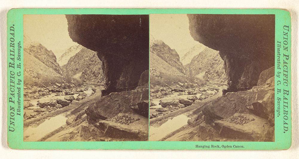 Hanging Rock, Ogden Canon. by C R Savage
