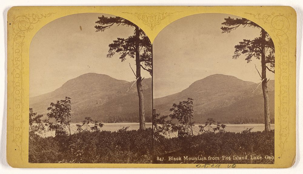 Black Mountain from Pot Island, Lake George. by S R Stoddard