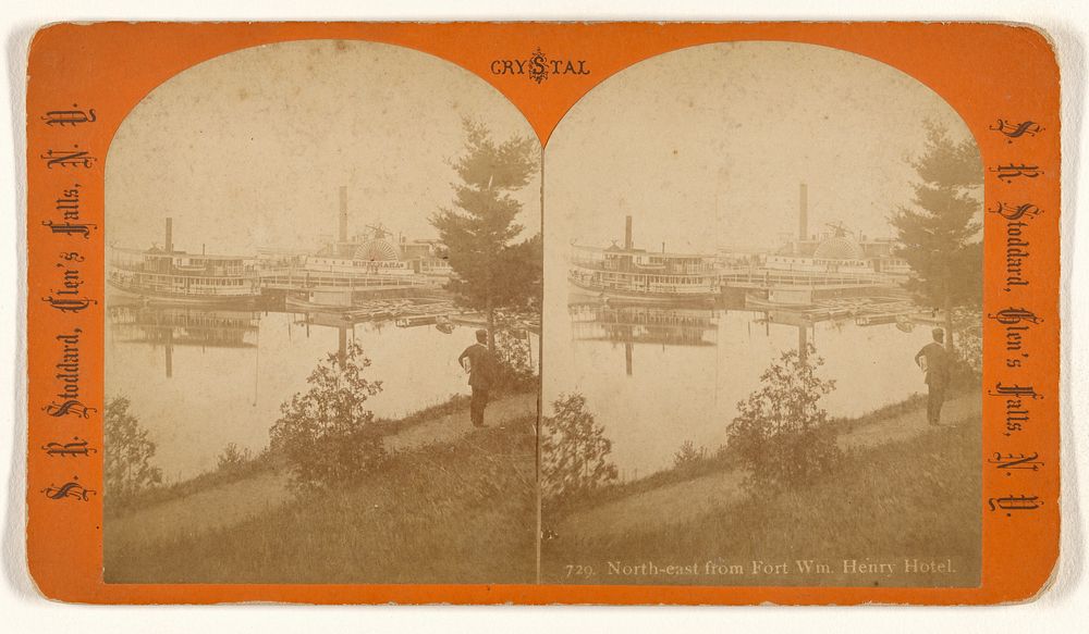North-east from Fort Wm. Henry Hotel. by S R Stoddard