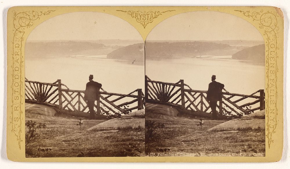 Palisades of the Hudson - Spuyten Duyvil Creek from Cliffs. by S R Stoddard