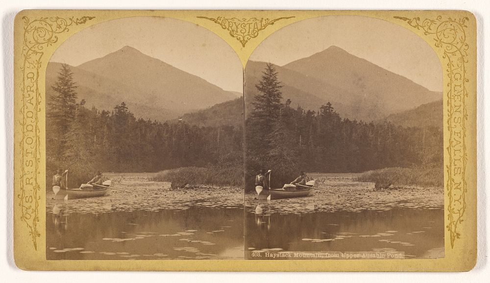 Haystack Mountain, from Upper Ausable Pond. by S R Stoddard