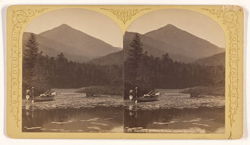 Haystack Mountain, from Upper Ausable Pond. by S R Stoddard
