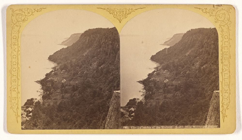 The Palisades of the Hudson - South from Mountain House. by S R Stoddard