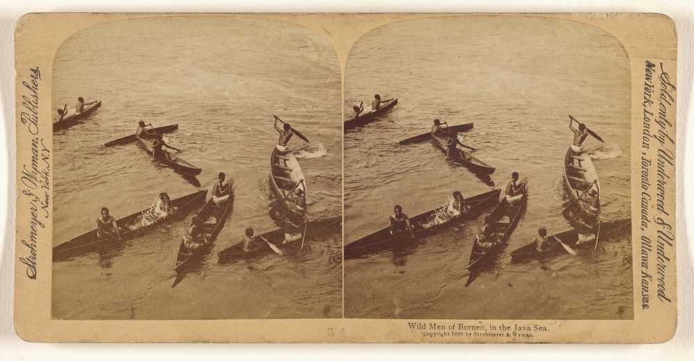 Wild Men of Borneo in the Java Sea. by Strohmeyer and Wyman